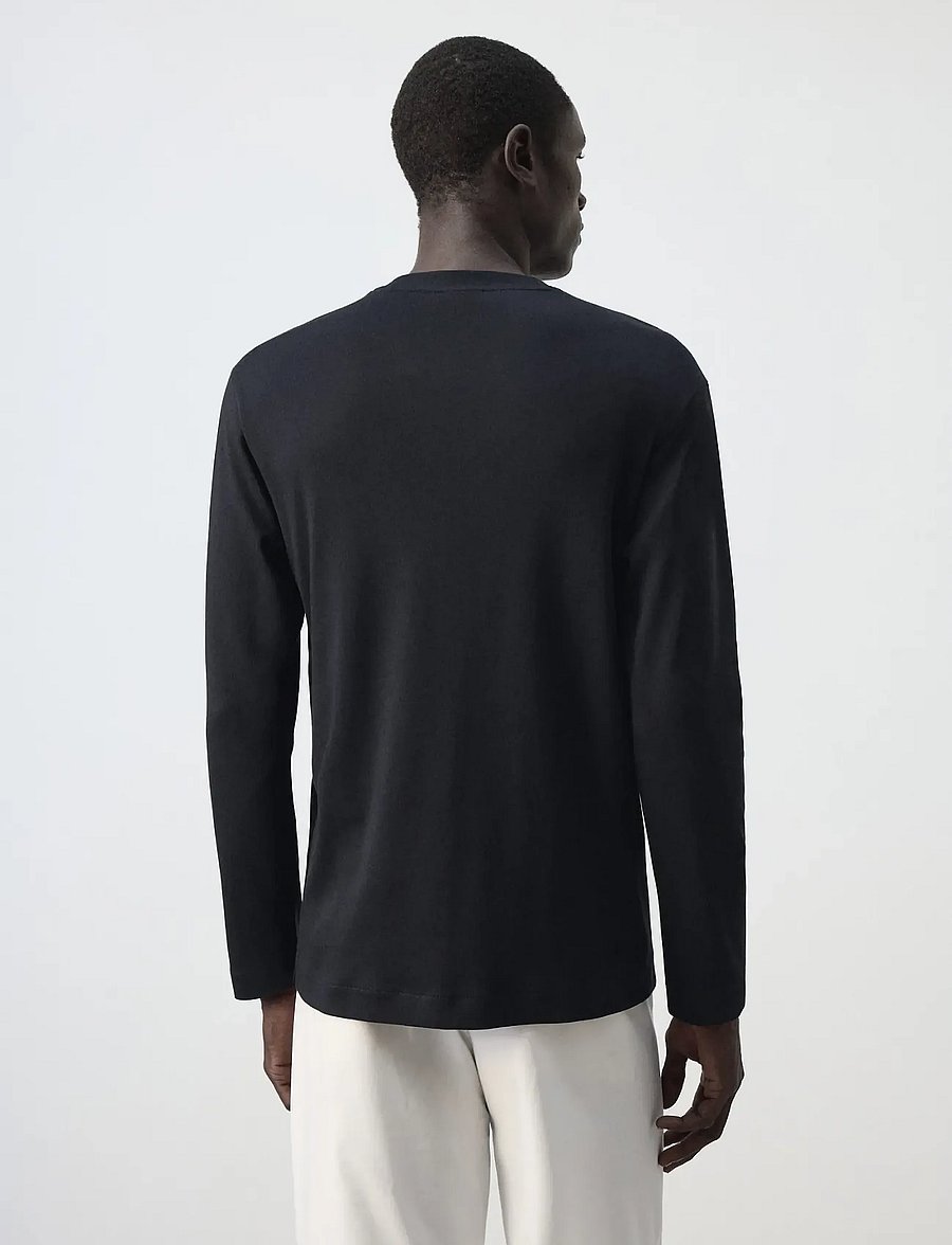 Mango - 100% cotton T-shirt regular fit - langærmede t-shirts - navy - 3