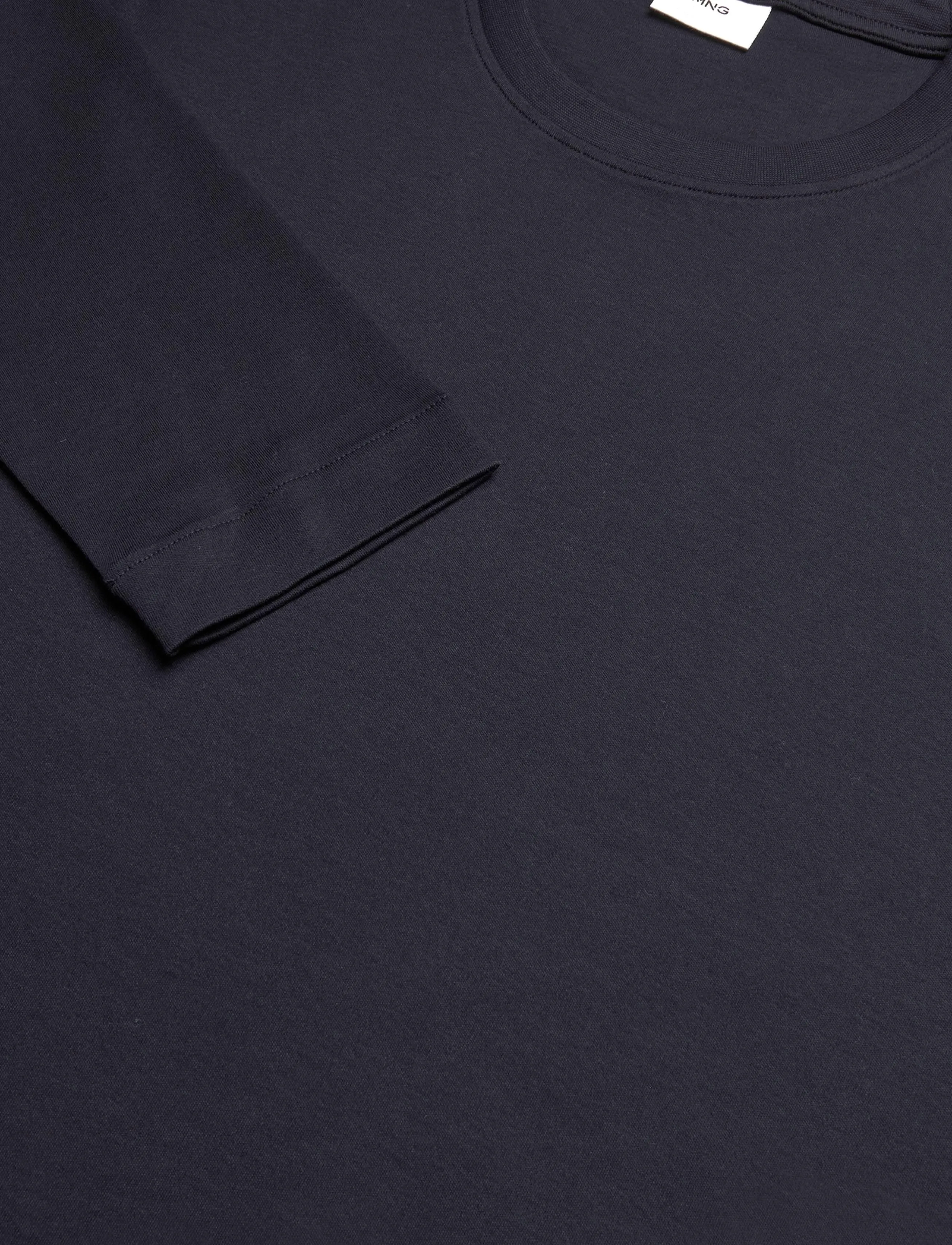 Mango - 100% cotton T-shirt regular fit - langærmede t-shirts - navy - 4