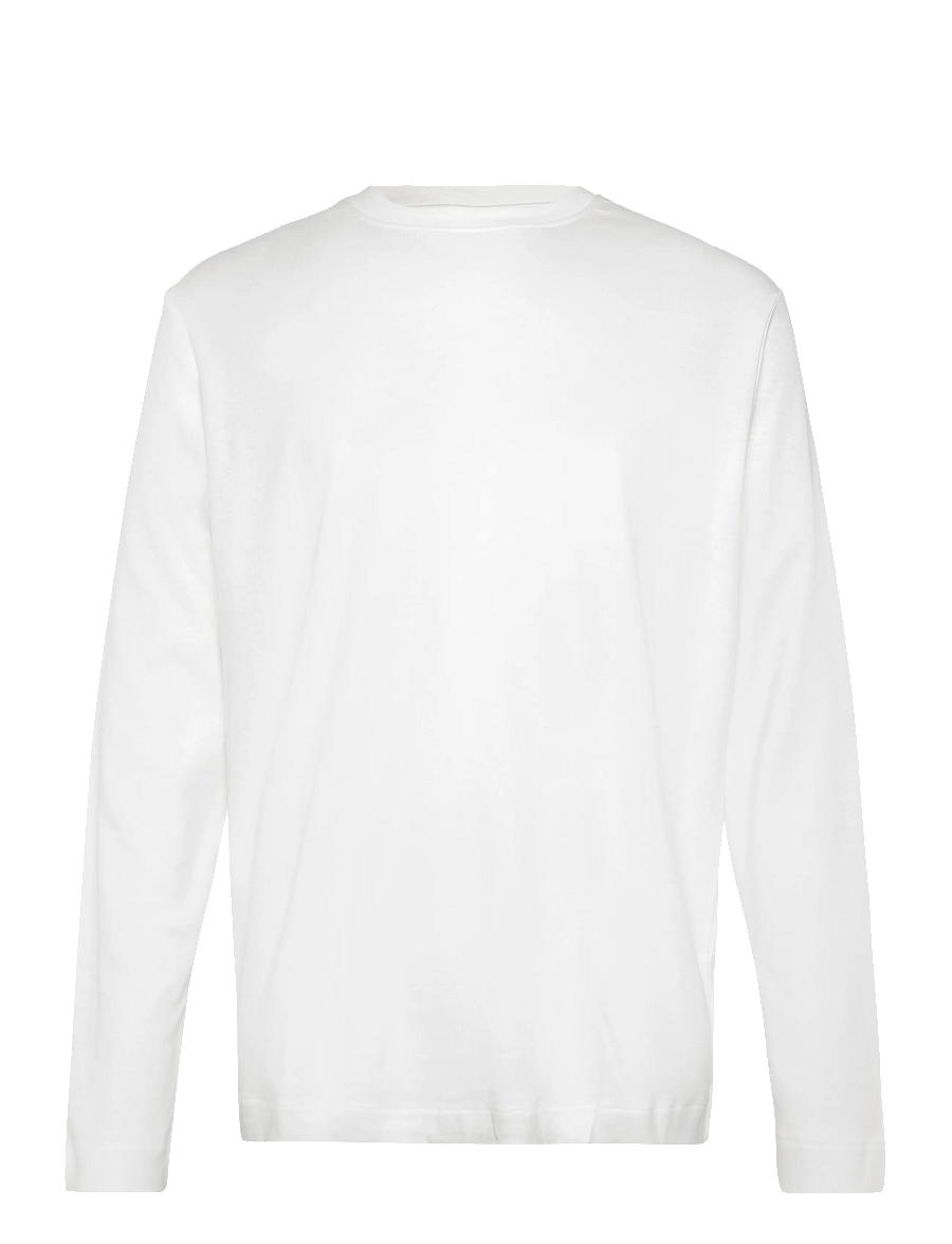Mango - 100% cotton T-shirt regular fit - långärmade t-shirts - white - 1