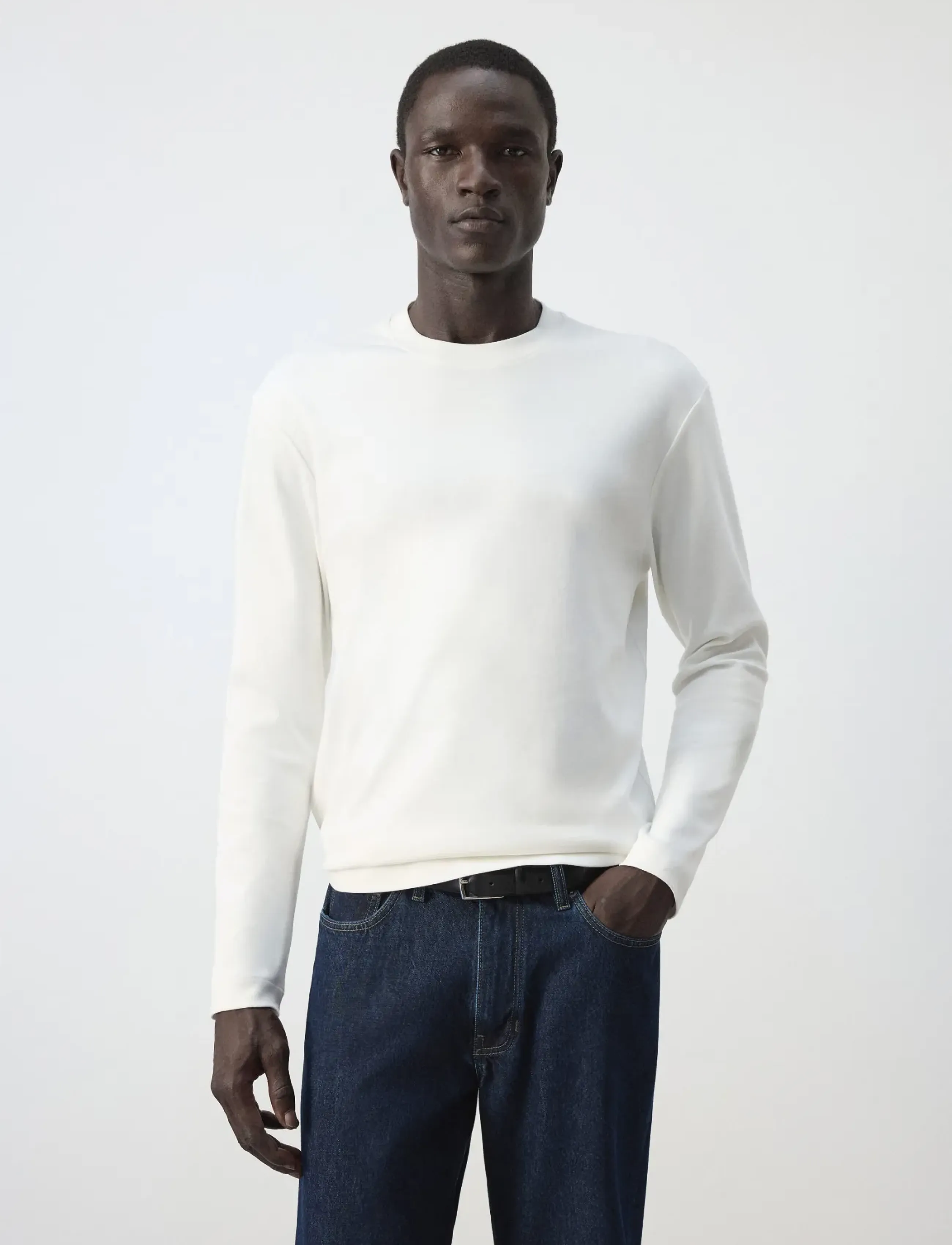 Mango 100% cotton T-shirt regular fit - T-shirts - WHITE / white