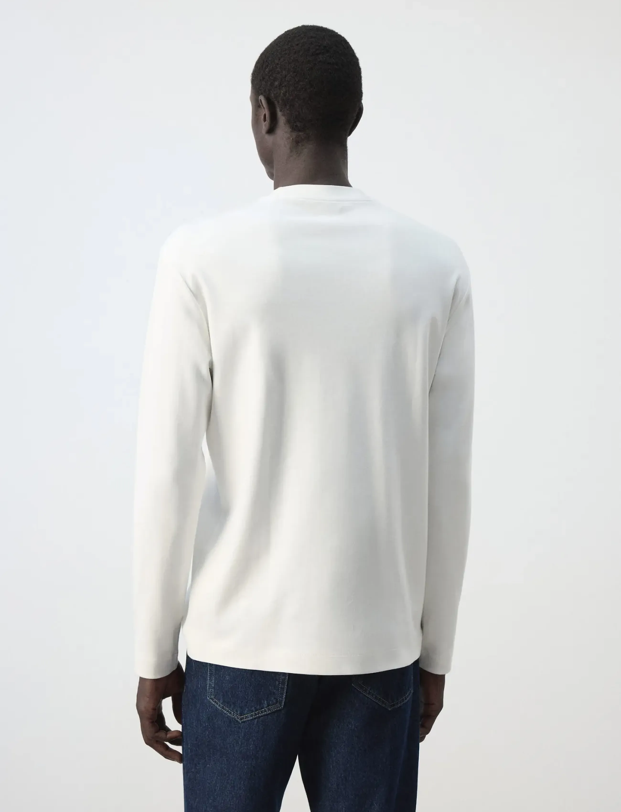 Mango - 100% cotton T-shirt regular fit - långärmade t-shirts - white - 3