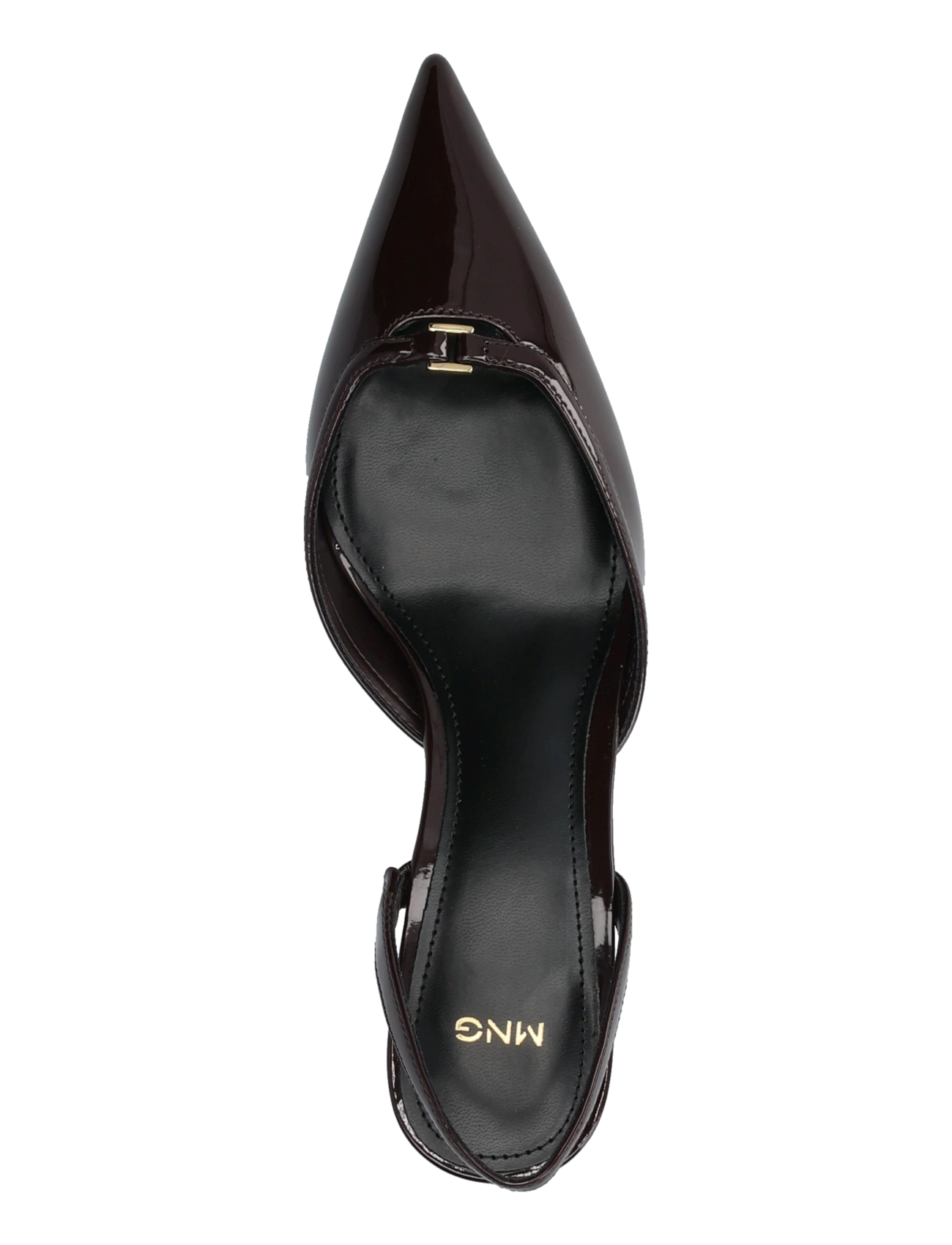 Mango - Kitten heel patent leather shoe - slingbacks med hæle - dark red - 3