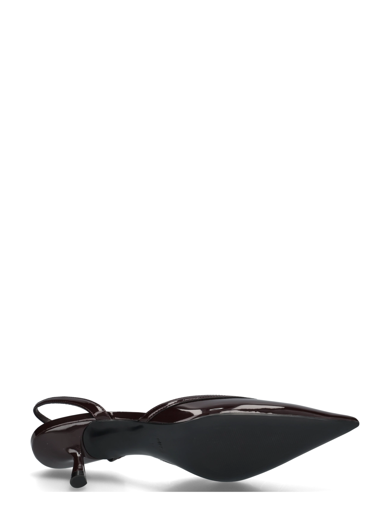 Mango - Kitten heel patent leather shoe - slingbacks med hæle - dark red - 4
