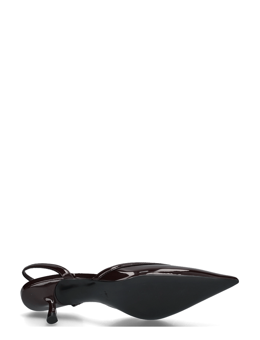 Mango - Kitten heel patent leather shoe - slingbacks med hæle - dark red - 4
