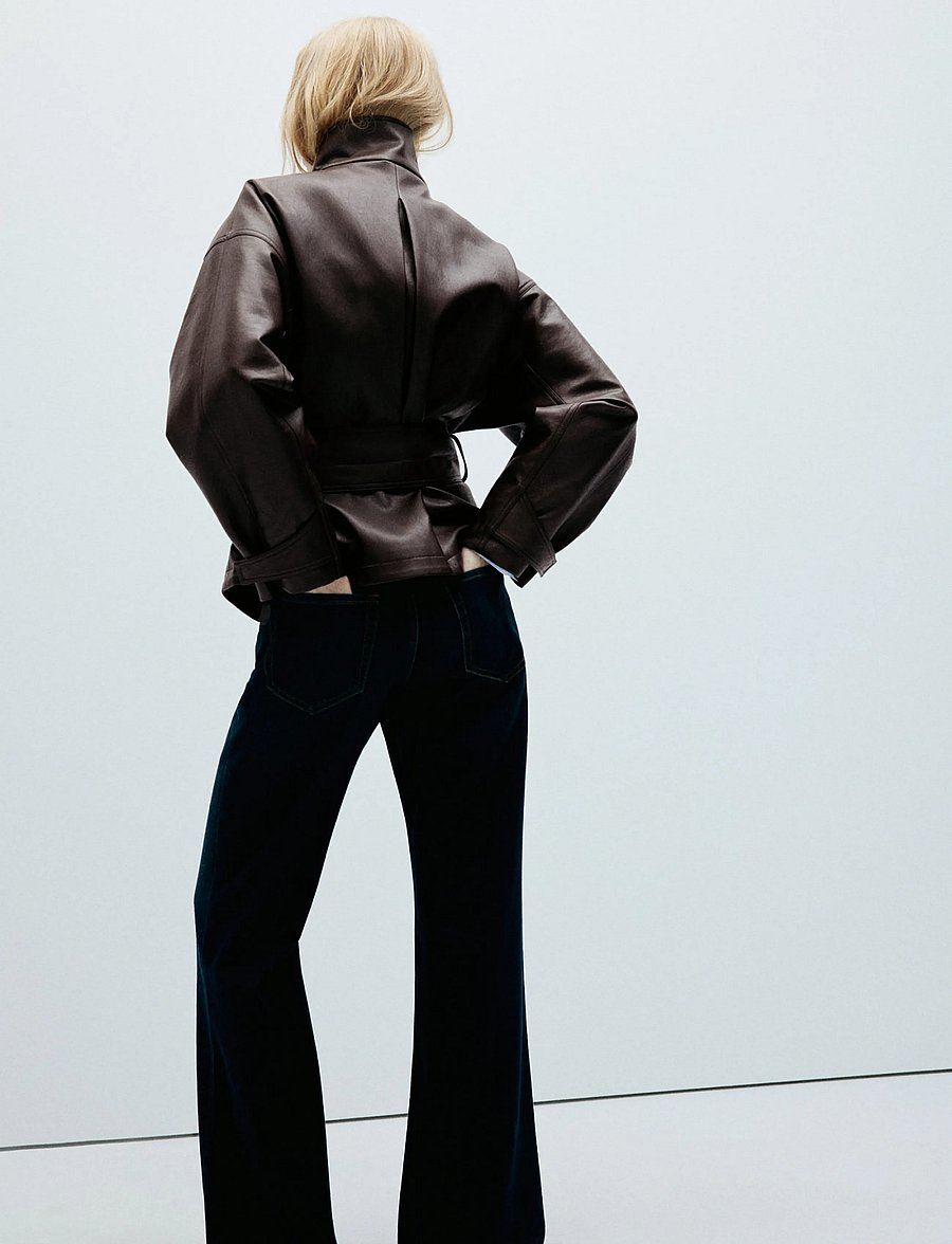 Mango - Oversized belted jacket - skinnjackor - dark brown - 3