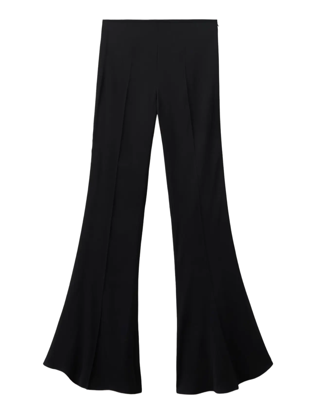 Mango Low-Rise Flared Trousers, 38, Black, Bukser > Flared, Dame