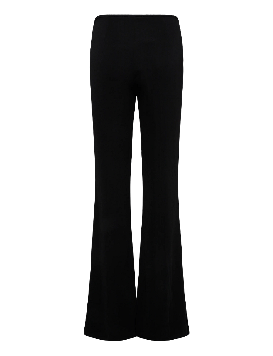 Mango - Low-rise flared trousers - flare bukser - black - 1