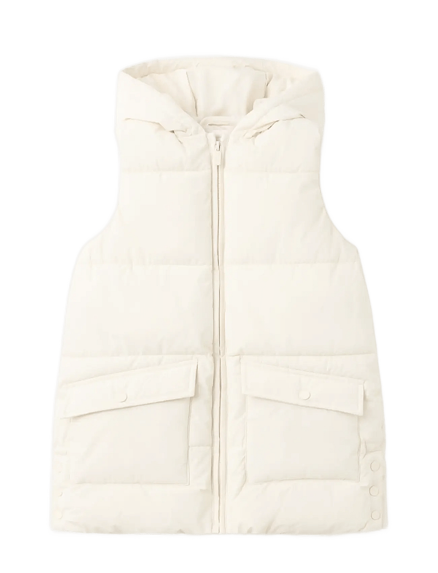 Mango - Hooded waistcoat with pockets - shoppa efter ålder - light beige - 0