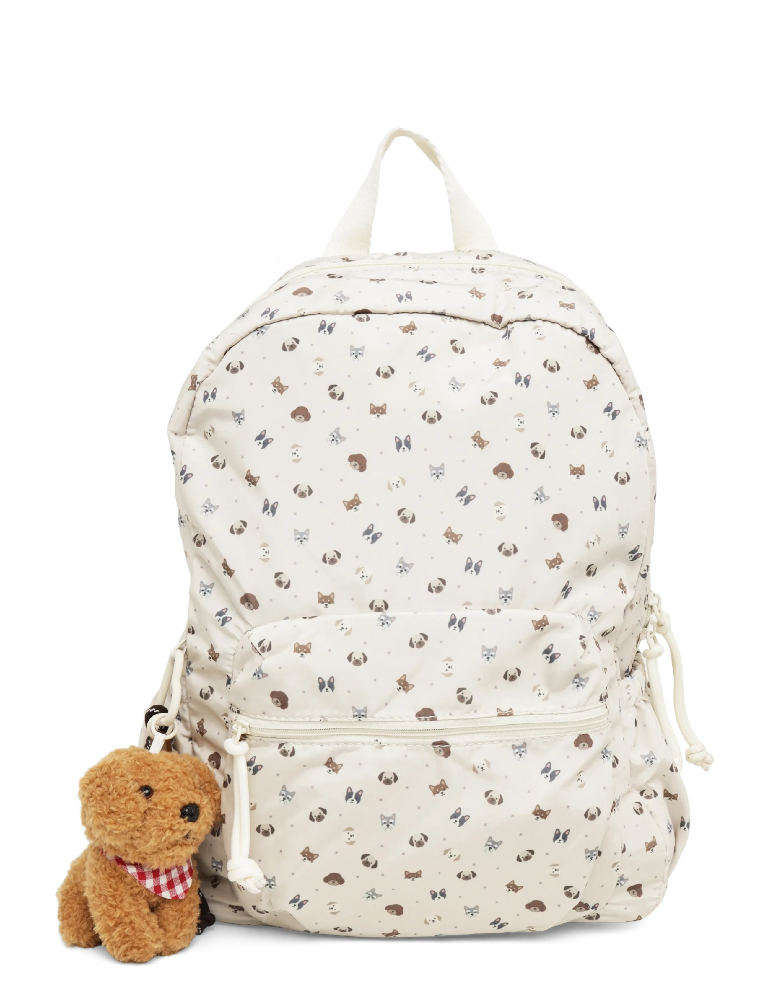 Mango Printed backpack with dog charm - Rygsække - LT PASTEL BROWN / beige