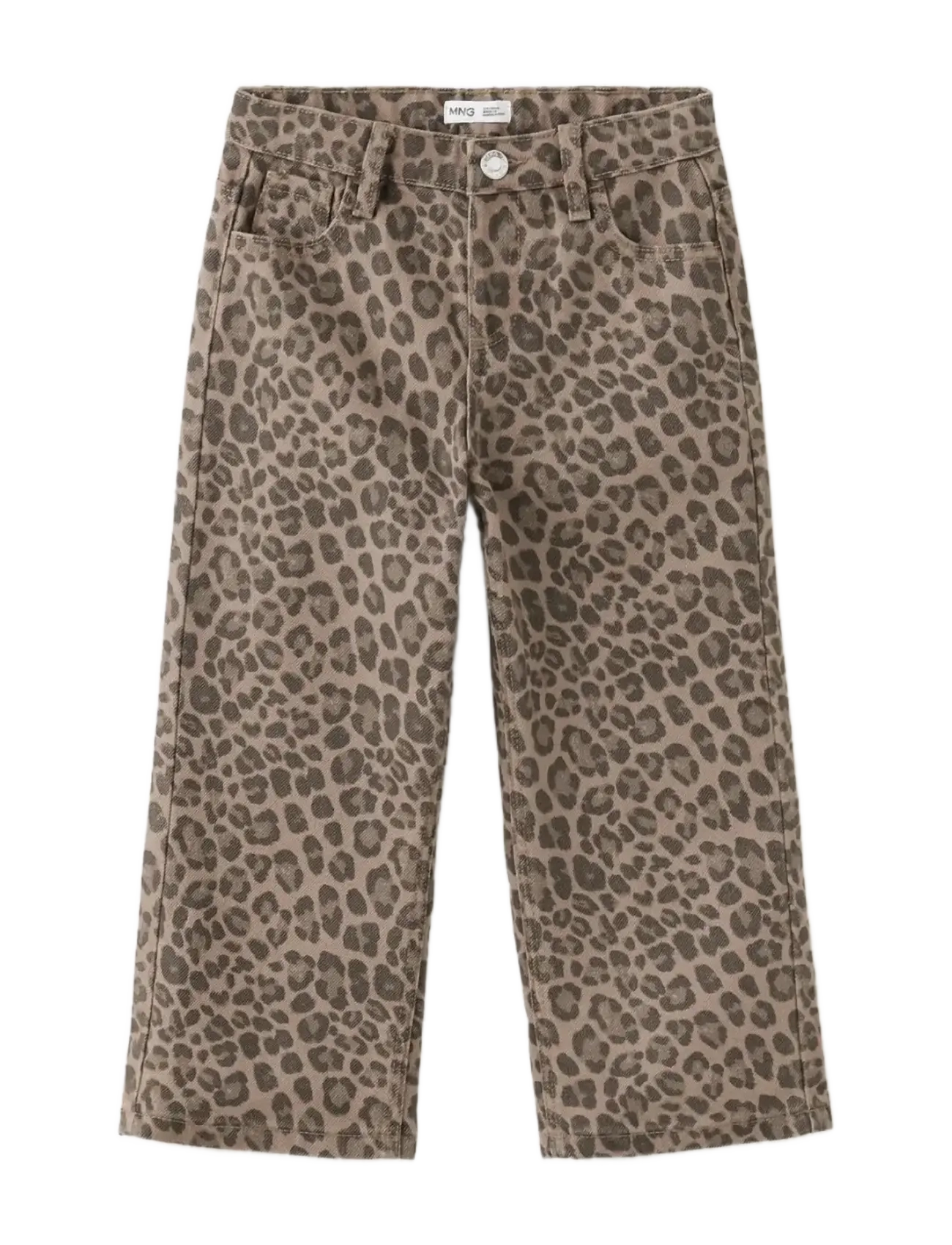 Mango Leopard-print straight jeans - Nederdelar - BROWN / brown