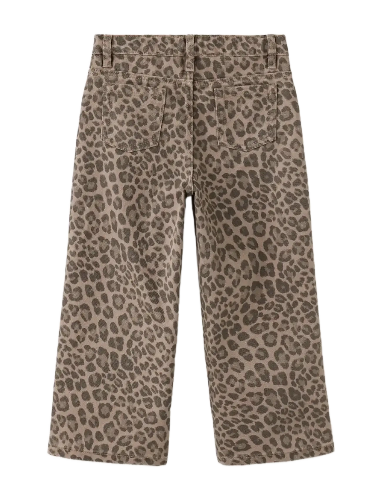 Mango - Leopard-print straight jeans - brown - 1