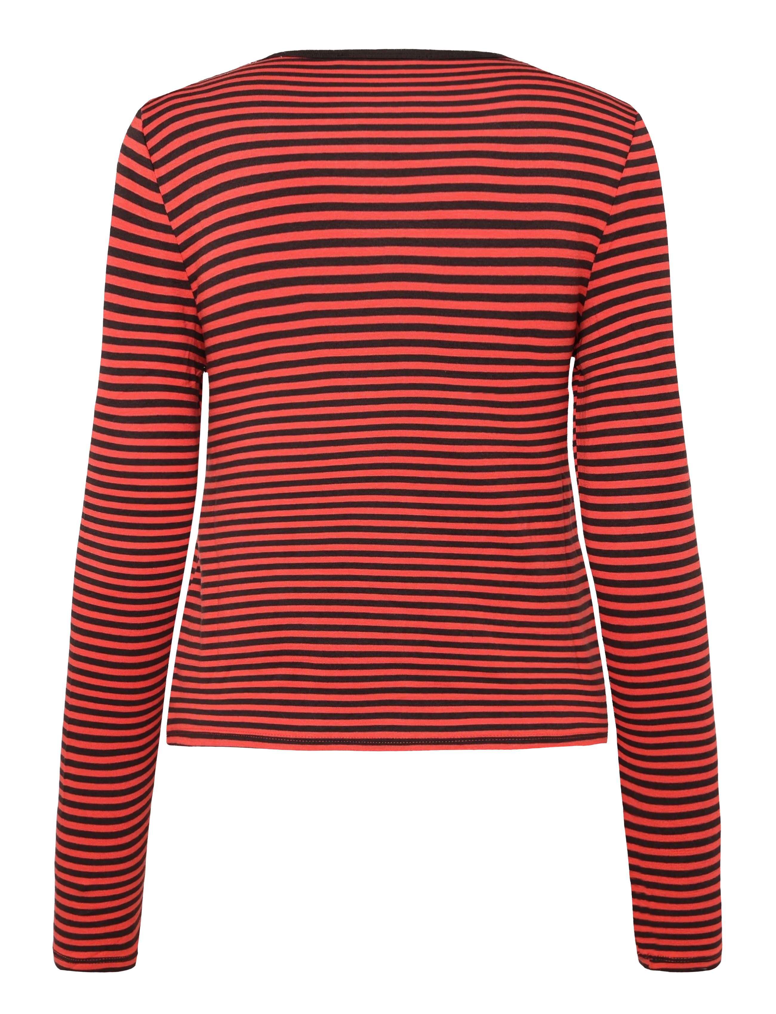 Mango - Long-sleeved striped t-shirt - långärmade toppar - red - 2