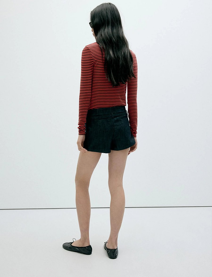 Mango - Long-sleeved striped t-shirt - långärmade toppar - red - 2