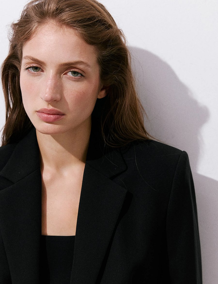 Mango - Double-breasted belted suit blazer - blazere med bælte - black - 2