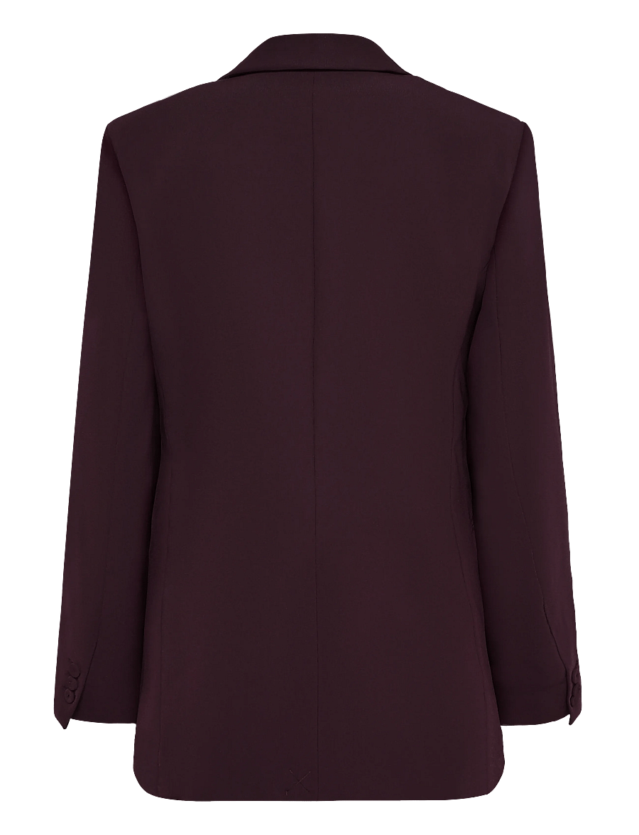Mango - Double-breasted belted suit blazer - kavajer med skärp - dark red - 2