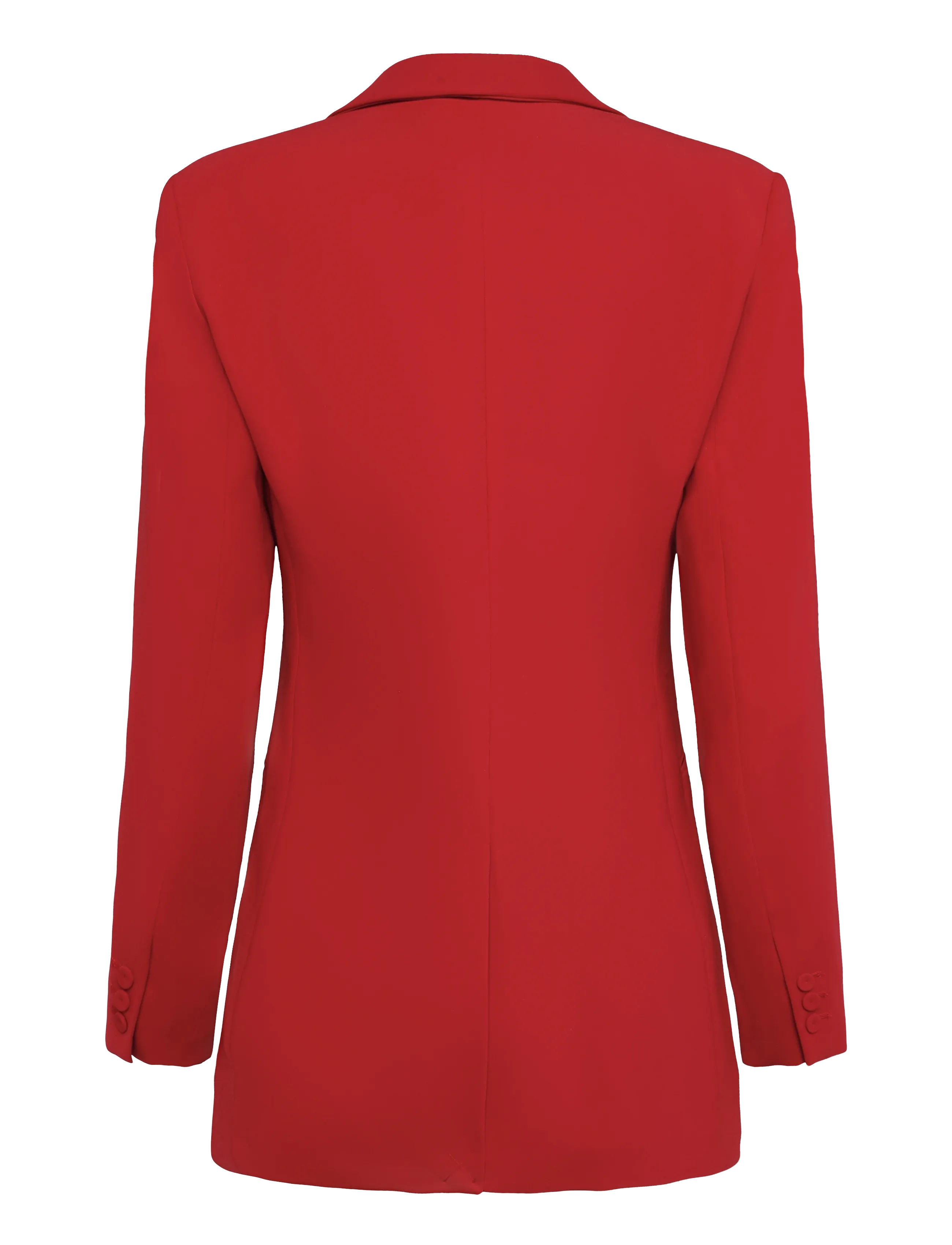 Mango - Double-breasted belted suit blazer - kavajer med skärp - red - 2