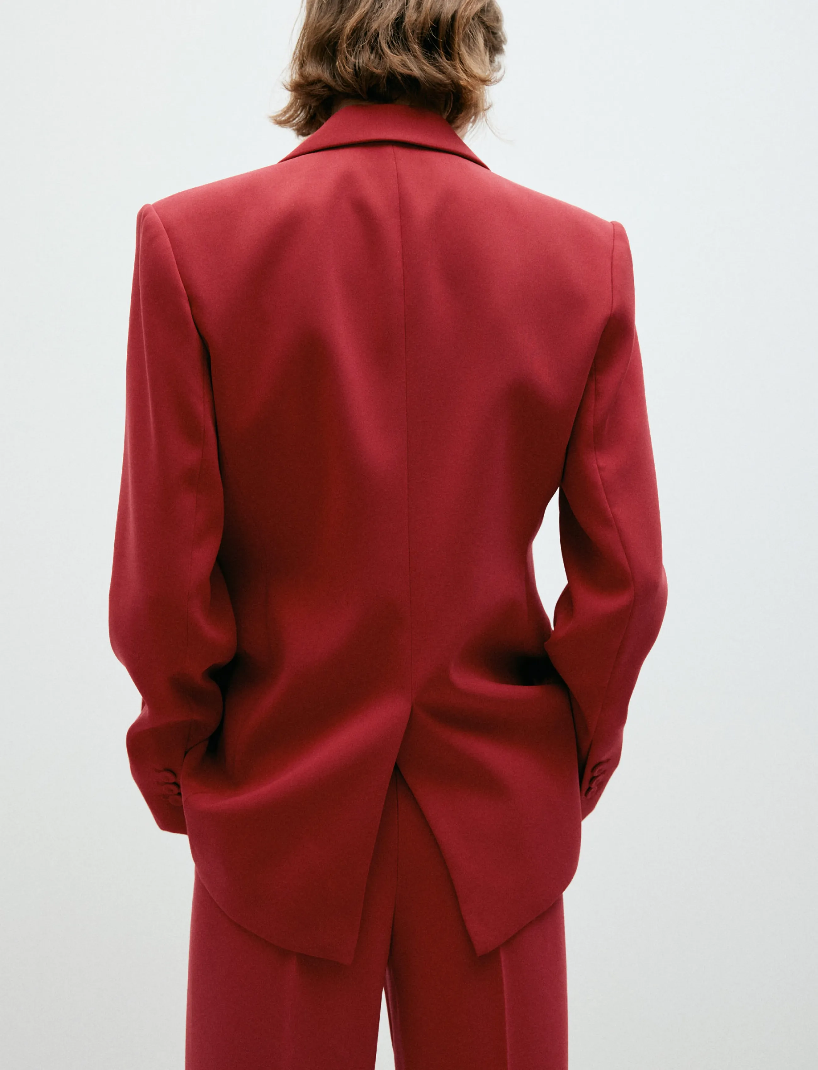 Mango - Double-breasted belted suit blazer - blazere med bælte - red - 2