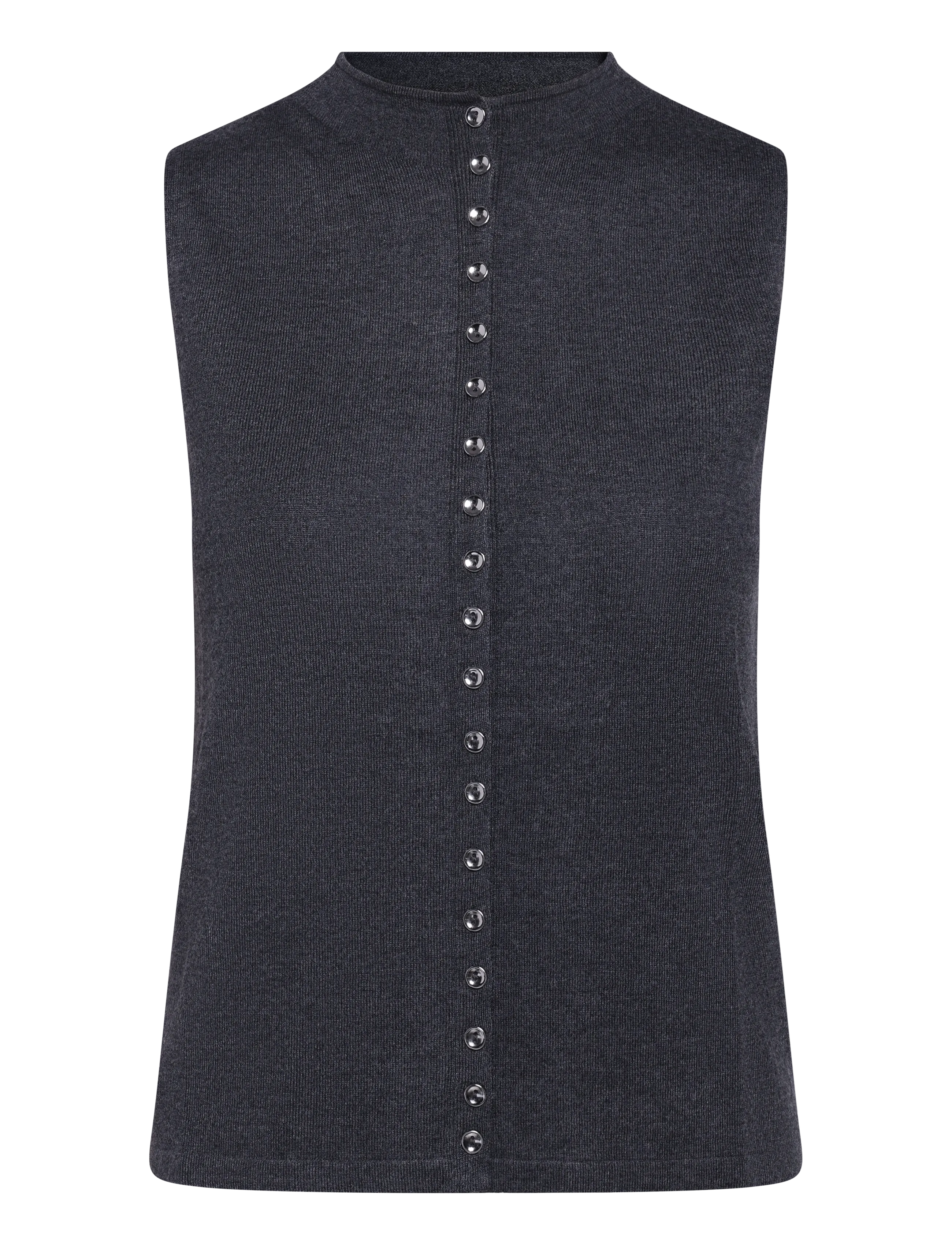 Mango Fine-knit waistcoat with buttons - Kläder - CHARCOAL / grey