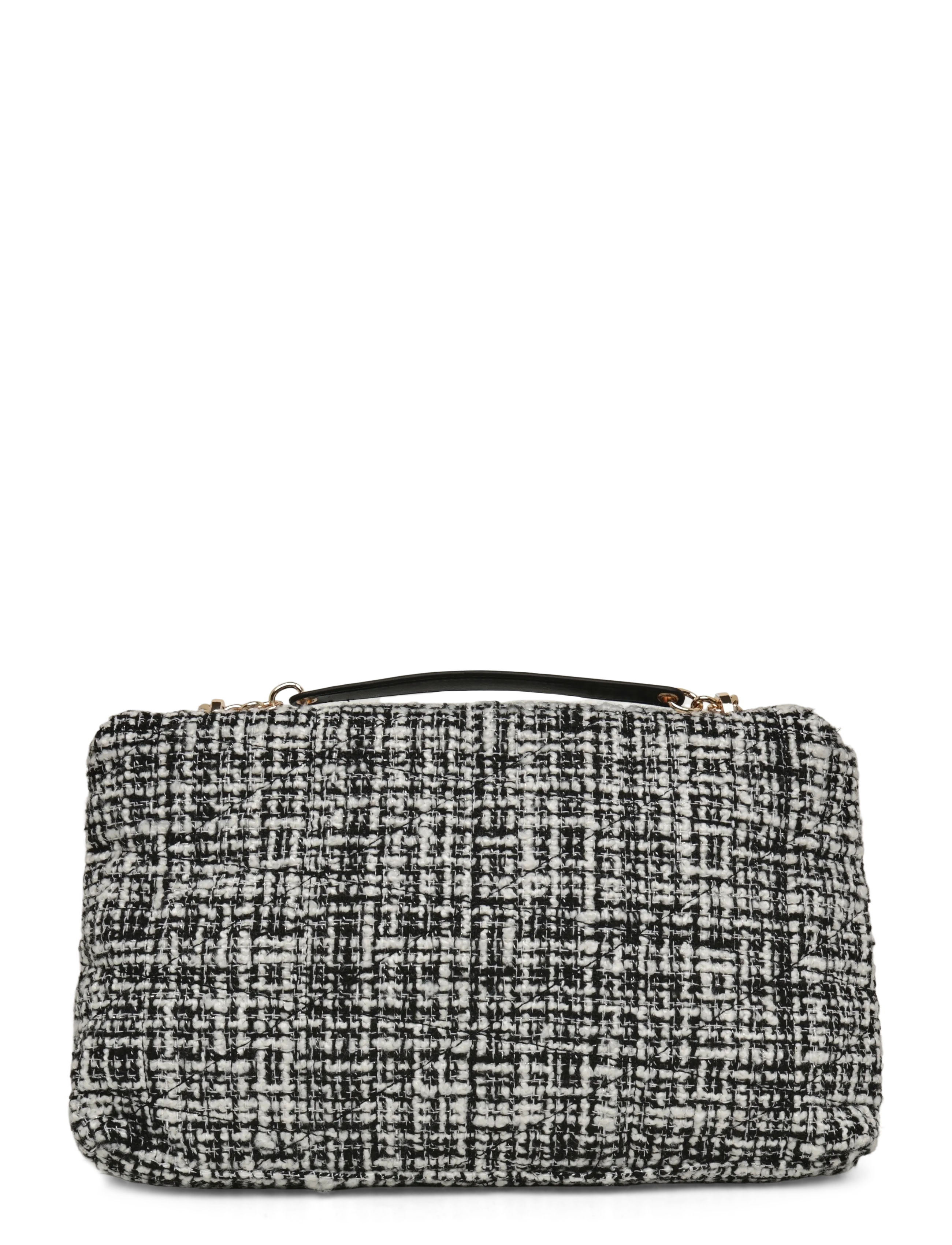 Mango - Large tweed handbag - black - 1