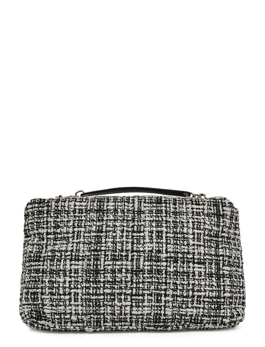 Mango - Large tweed handbag - hverdags stil - black - 1