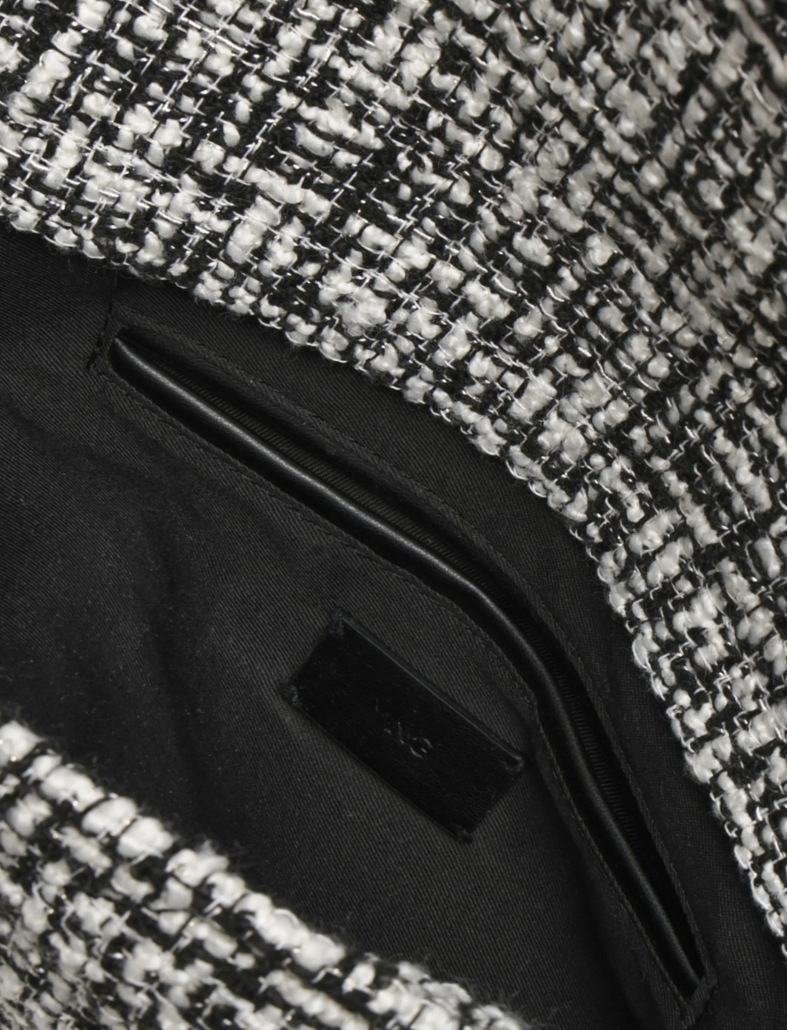 Mango - Large tweed handbag - black - 3