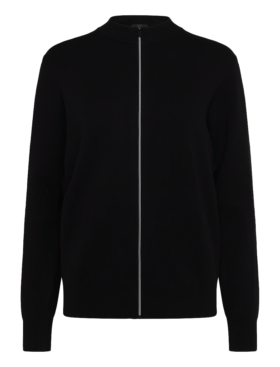 Mango - Comfort stretch knit cardigan - fullzip strik - black - 1