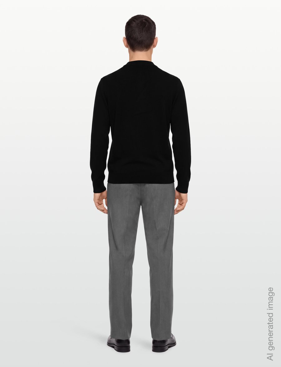 Mango - Comfort stretch knit cardigan - fullzip strik - black - 4