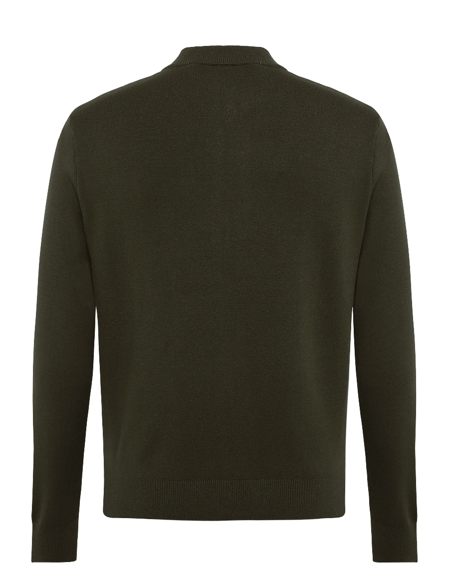 Mango - Comfort stretch knit cardigan - fullzip strik - dark green - 1