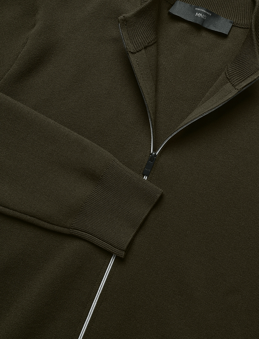 Mango - Comfort stretch knit cardigan - fullzip strik - dark green - 2