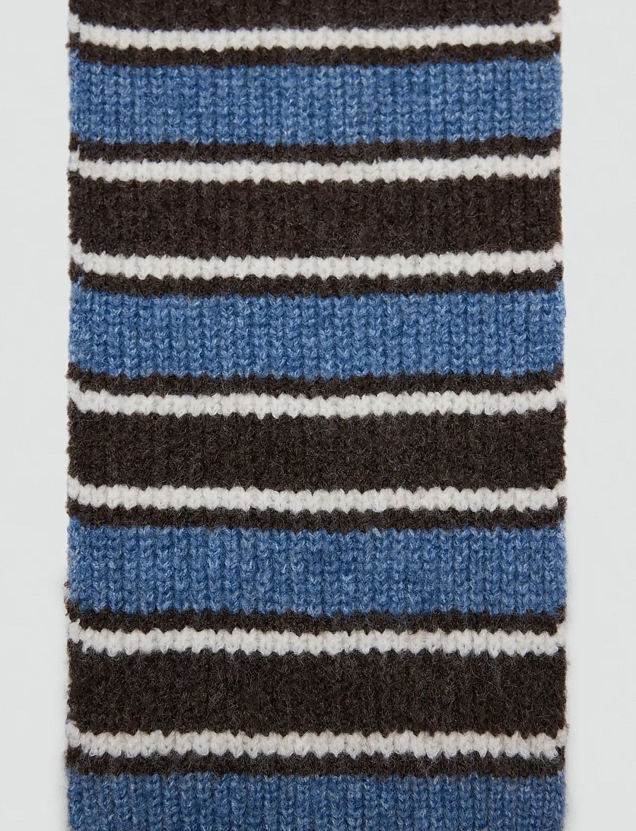 Mango - Striped scarf - halsdukar - lt-pastel blue - 1