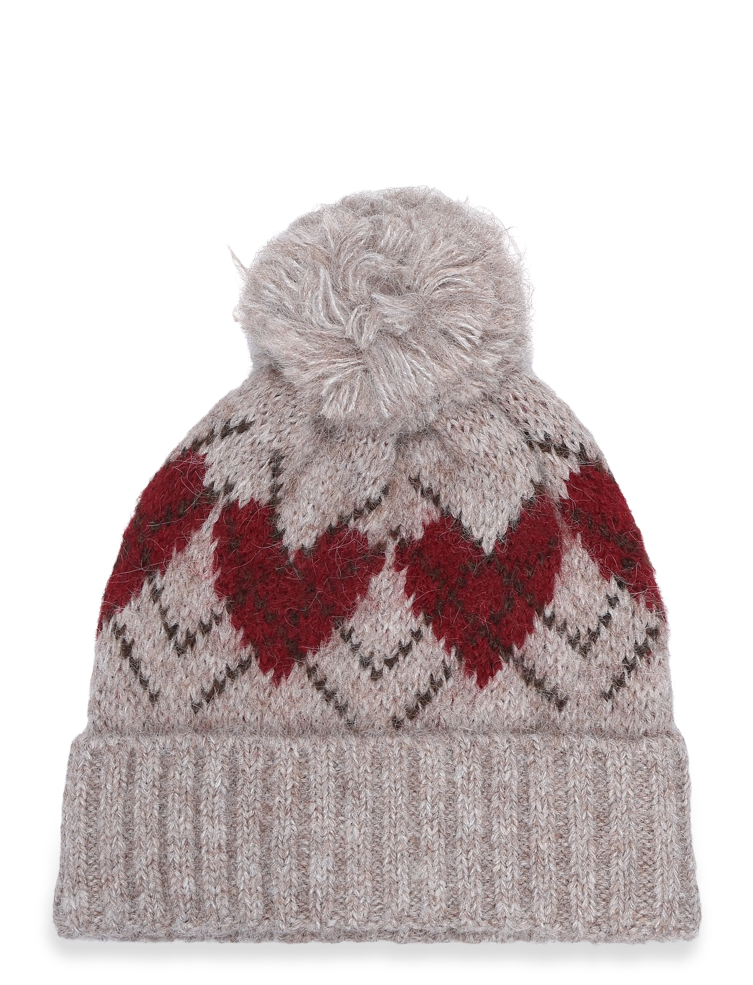 Mango Pom pom cable-knit beanie - Accessoarer - LT PASTEL BROWN / beige