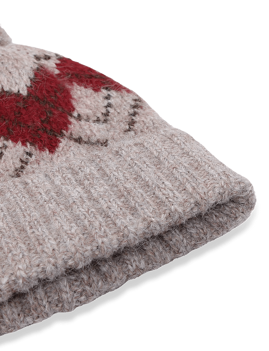 Mango - Pom pom cable-knit beanie - vintermössor - lt pastel brown - 2