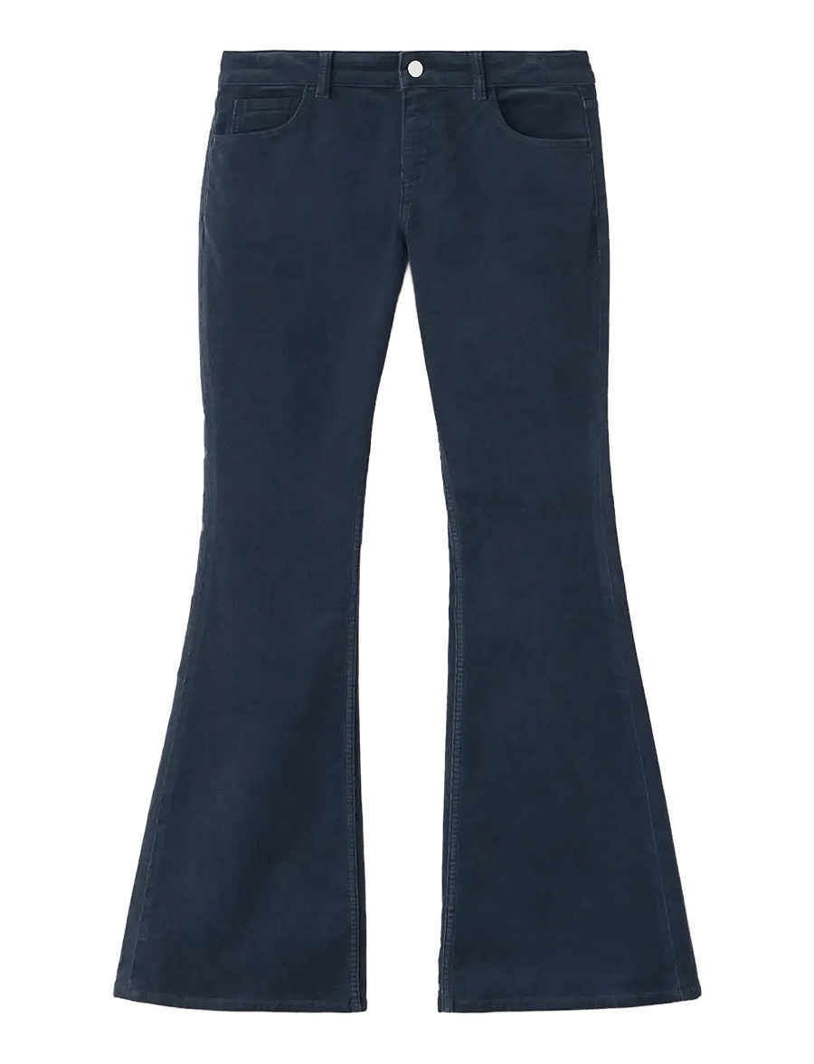 Mango - Flared corduroy trousers - bukser - navy - 1