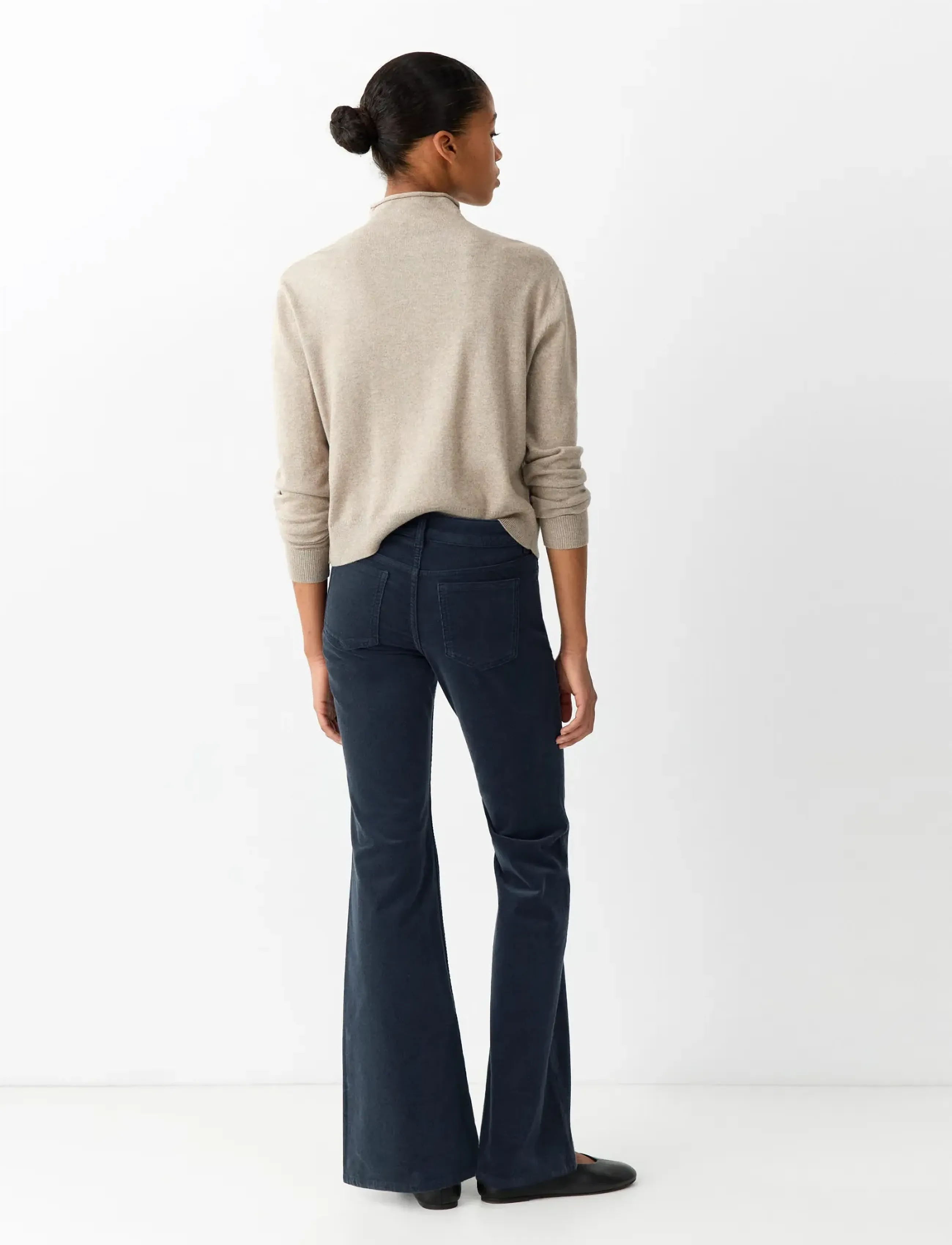 Mango - Flared corduroy trousers - bukser - navy - 2
