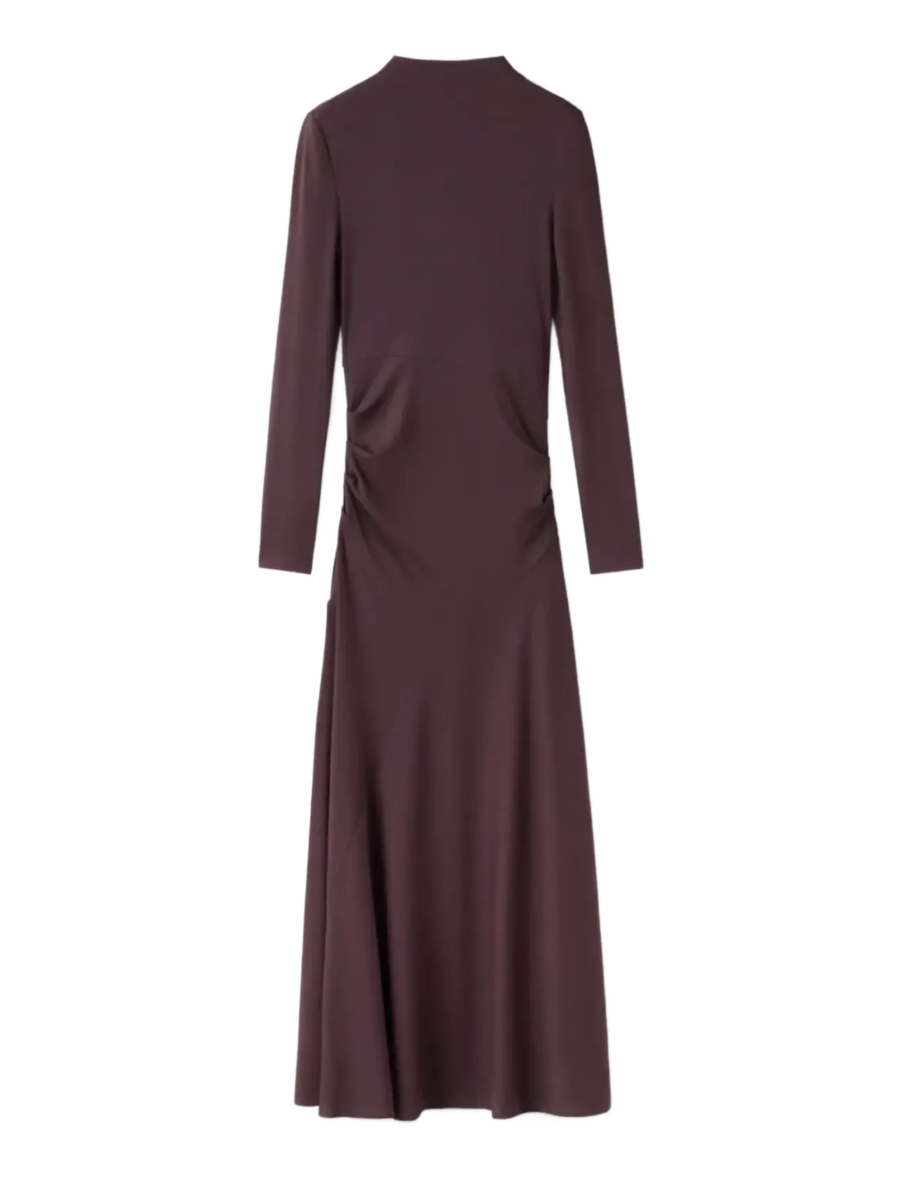 Mango - Ruched side knitted dress - strikkjoler - dark red - 1