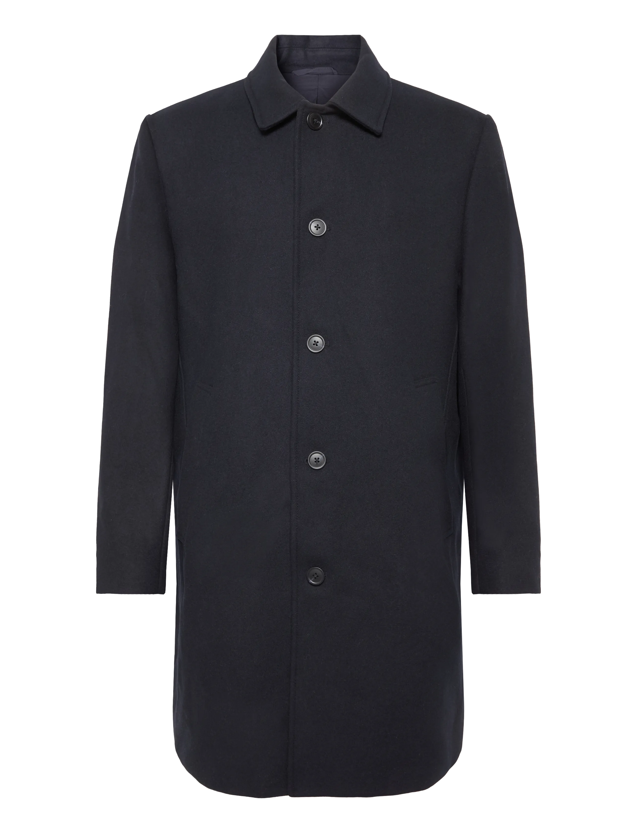 Mango Wool coat with shirt-style collar - Ullrockar - DARK BLUE / navy