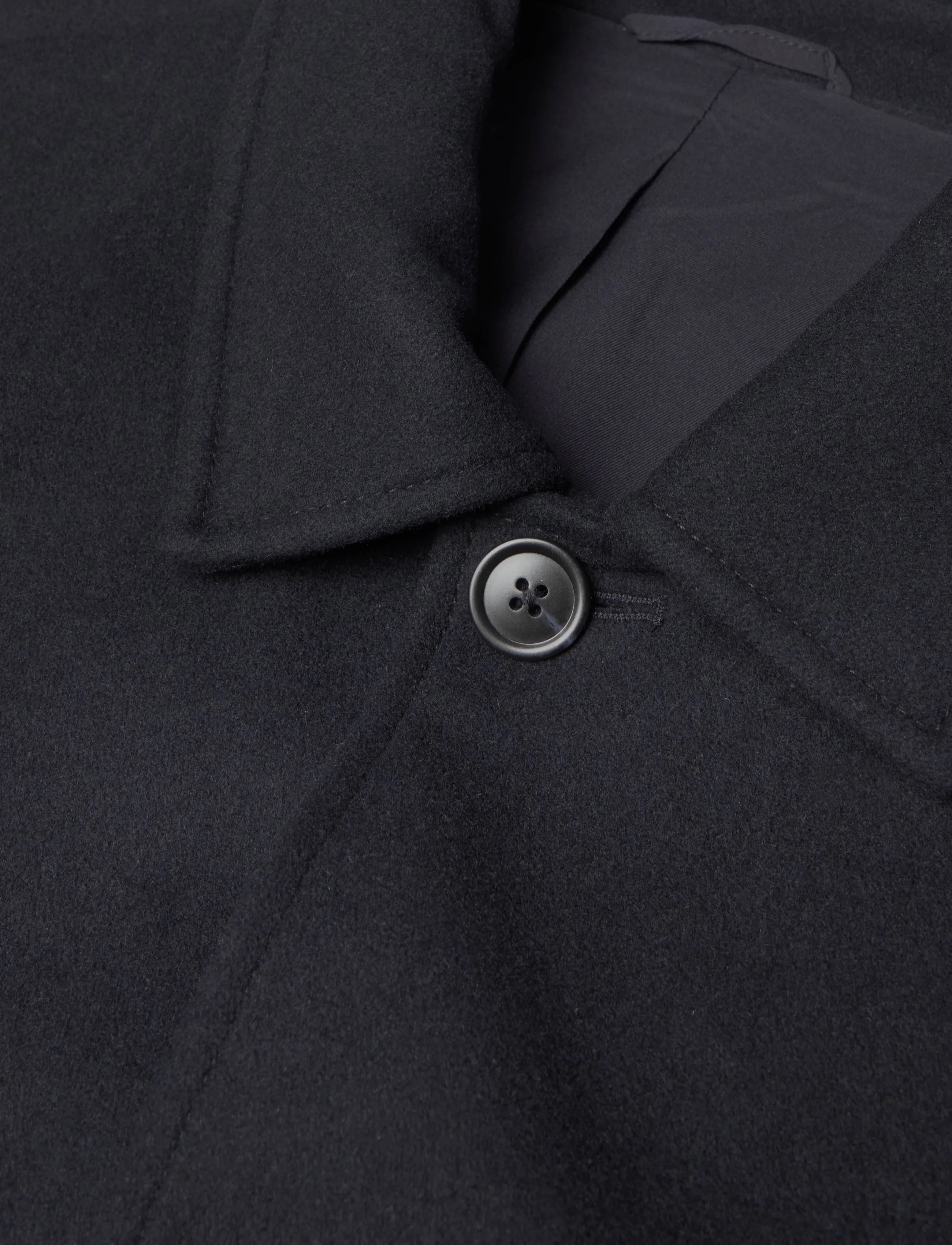Mango - Wool coat with shirt-style collar - ullrockar - dark blue - 2