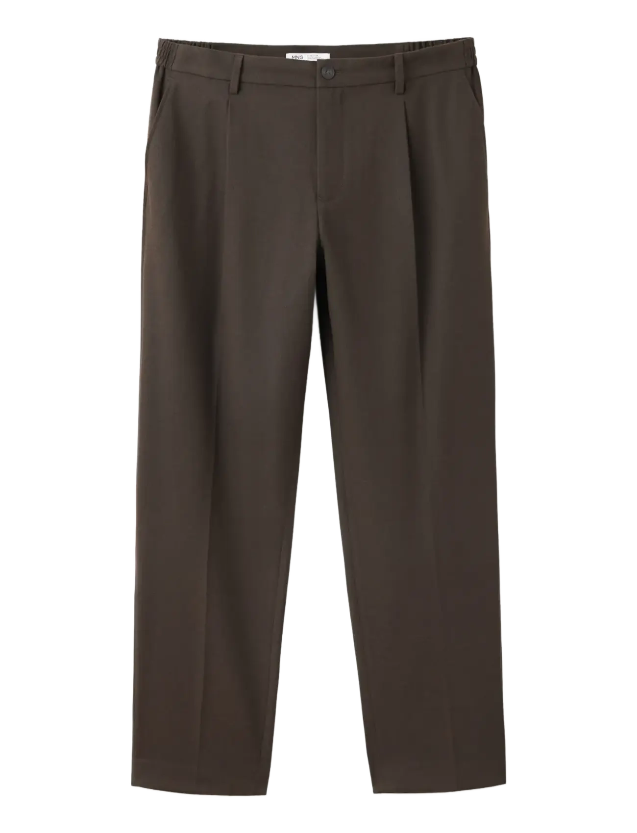 Mango Relaxed-fit pleated trousers - Casual byxor - MEDIUM BROWN / brown