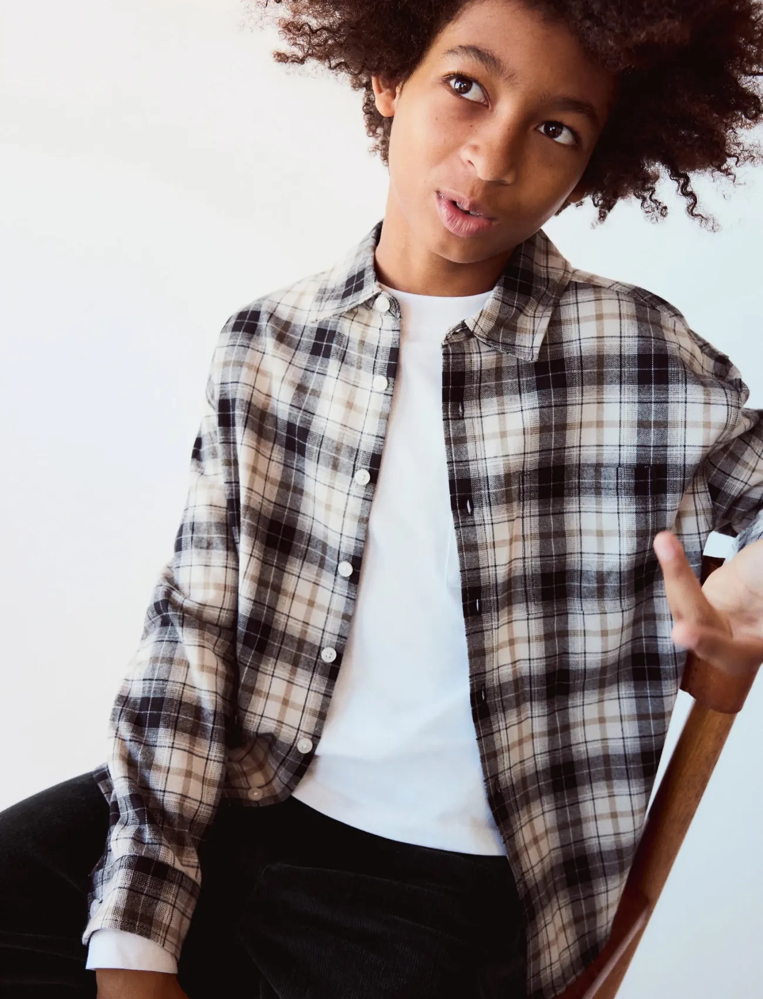 Mango Checked flannel shirt - Skjorter - CHARCOAL / grey