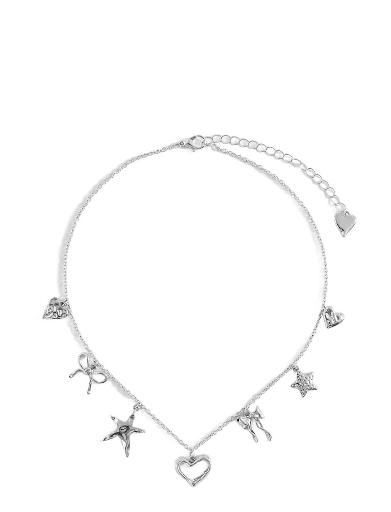 Mango - Beaded necklace - halskæder - silver - 0
