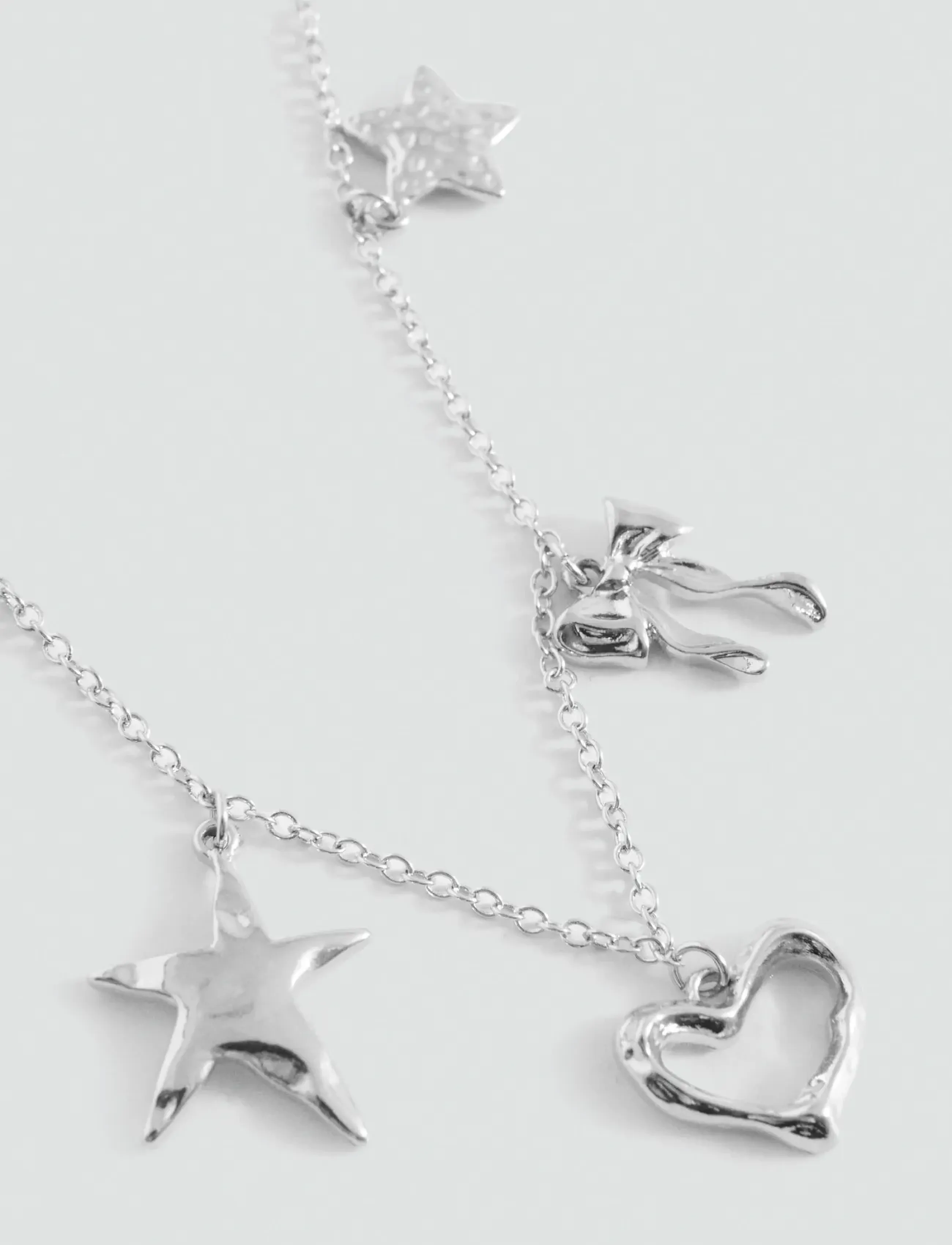 Mango - Beaded necklace - halsketten - silver - 1