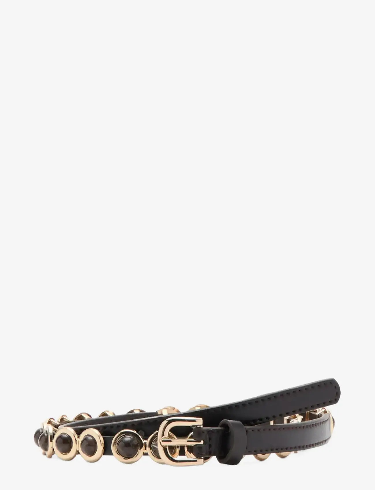 Mango - Appliqué skinny belt - casual bælter - dark brown - 0