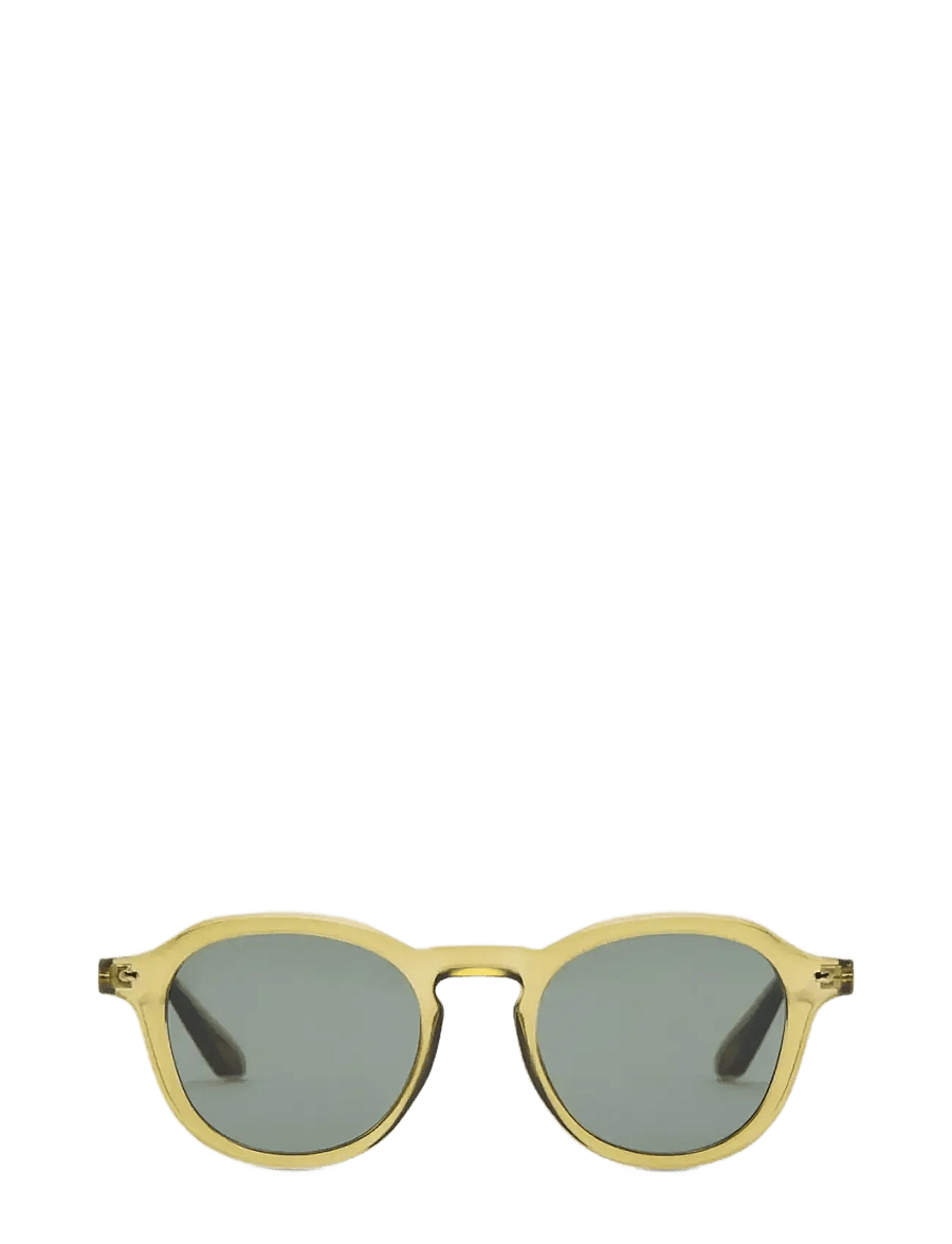 Mango - Semi-transparent frame sunglasses - rund form - beige - khaki - 0