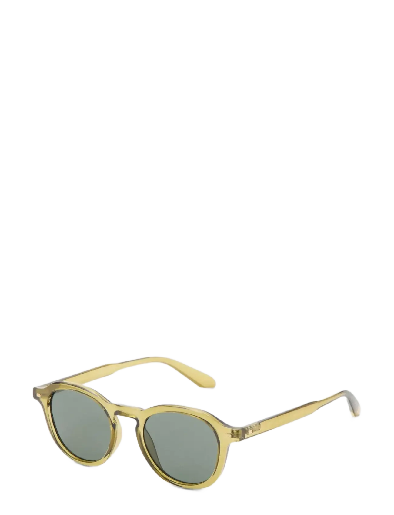 Mango - Semi-transparent frame sunglasses - rund form - beige - khaki - 1