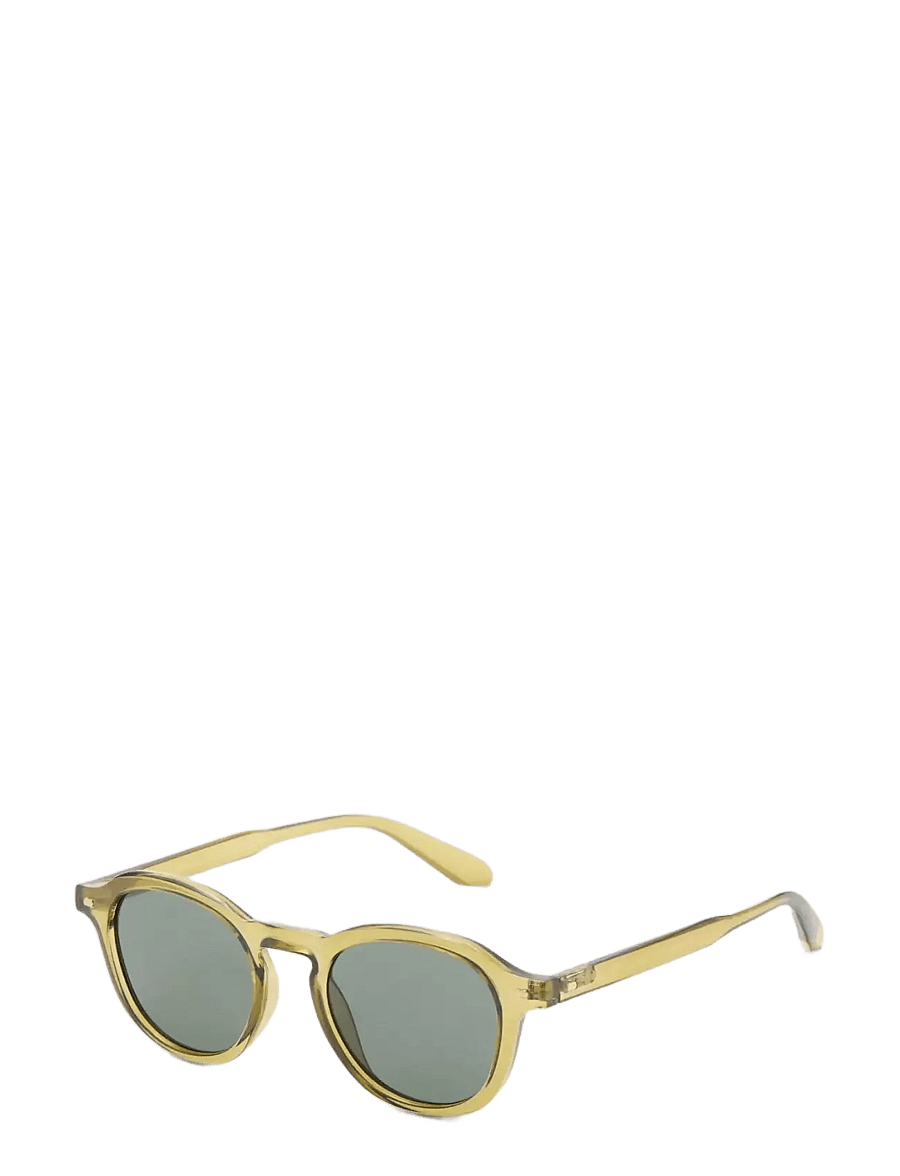 Mango - Semi-transparent frame sunglasses - rund form - beige - khaki - 1