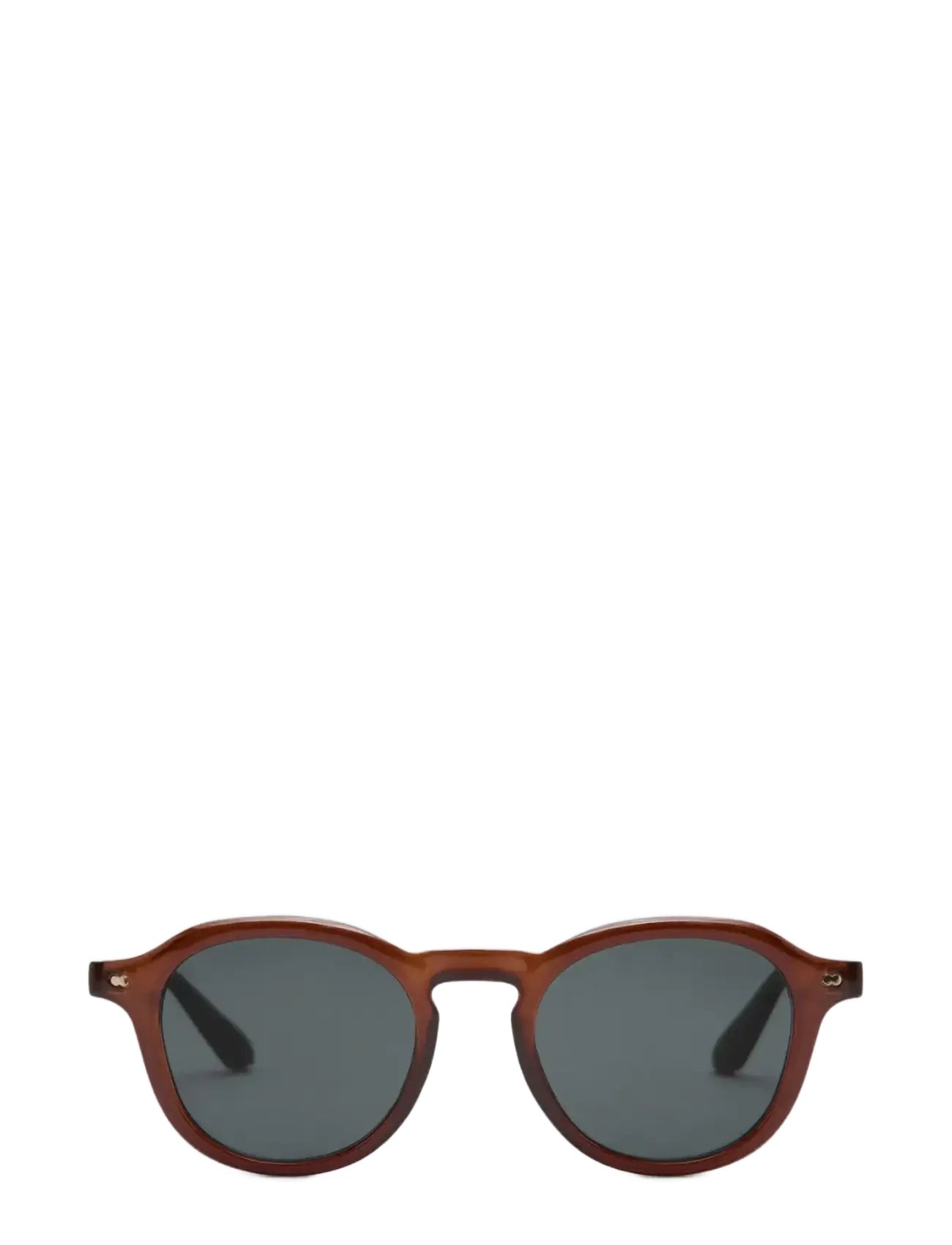 Mango Semi-Transparent Frame Sunglasses, One Size, Brown, Solbriller > Solbriller Med Rundt Stel, Herre
