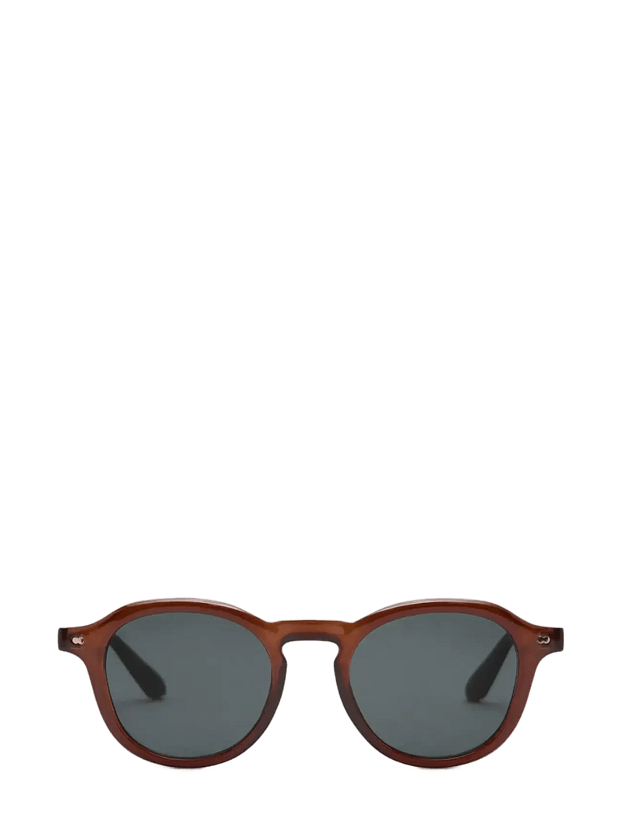 Mango - Semi-transparent frame sunglasses - rund form - brown - 0