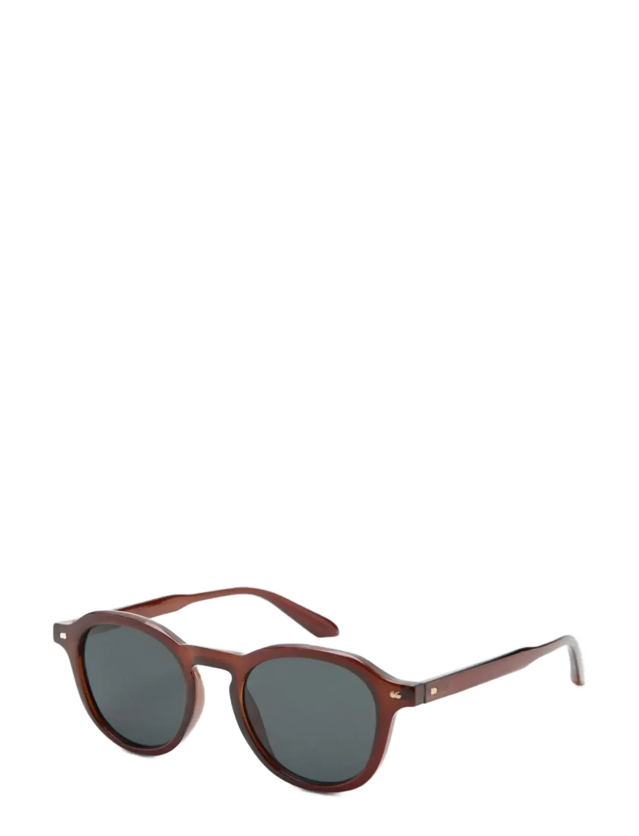 Mango - Semi-transparent frame sunglasses - rund form - brown - 1