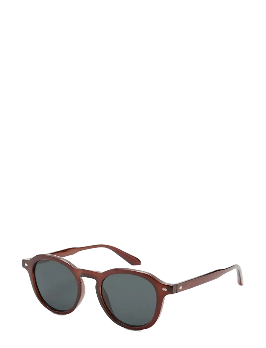 Mango - Semi-transparent frame sunglasses - rund form - brown - 1