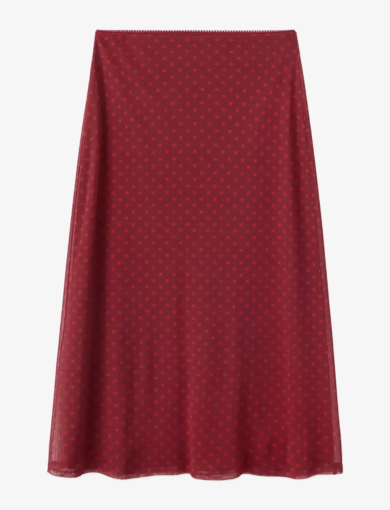 Mango - Polka dot tulle skirt - maxi nederdele - red - 1